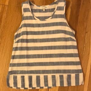 White and Blue stripe tank